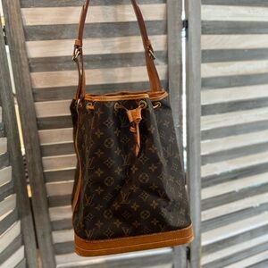 Louis Vuitton Noe Brown Monogram Drawstring Bucket Bag